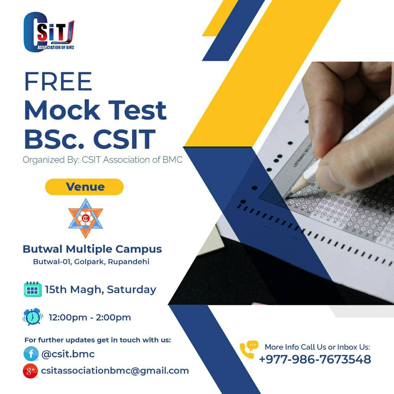 FREE Mock Test BSc. CSIT